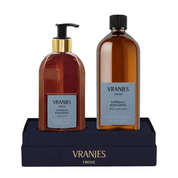 Gift Box HDS+Refill Cipresso e Rosmarino Hand Soap 410 ml + 500 ml Refill_TC_01